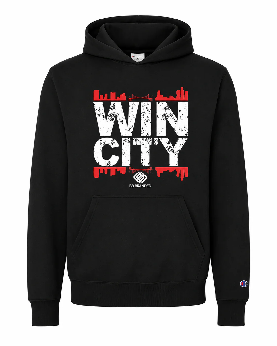 Wincity X Champion "SKYLINE" Black Hoodie