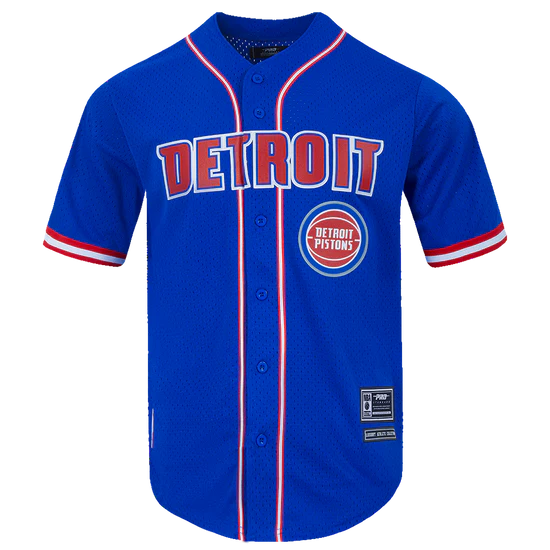 DETROIT PISTONS CLASSIC MESH BUTTON DOWN SHIRT BDP1514929-RYR
