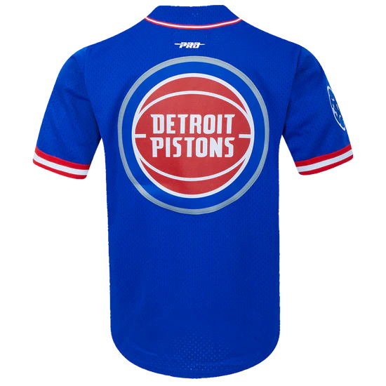 DETROIT PISTONS CLASSIC MESH BUTTON DOWN SHIRT BDP1514929-RYR - Image 3
