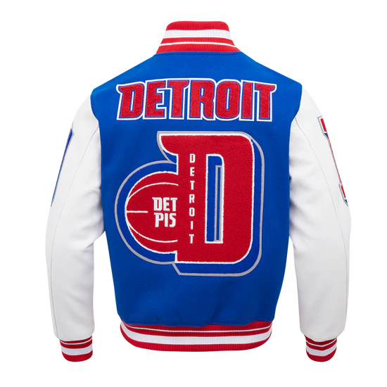 DETROIT PISTONS MASH UP RIB WOOL VARSITY JACKET BDP6515637-RYR - Image 3