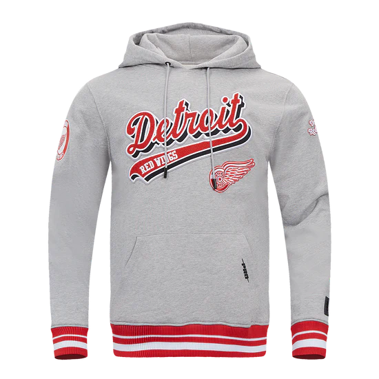 DETROIT RED WINGS SCRIPT TAIL RIB FLC PO HOODIE HDR567489-HRD