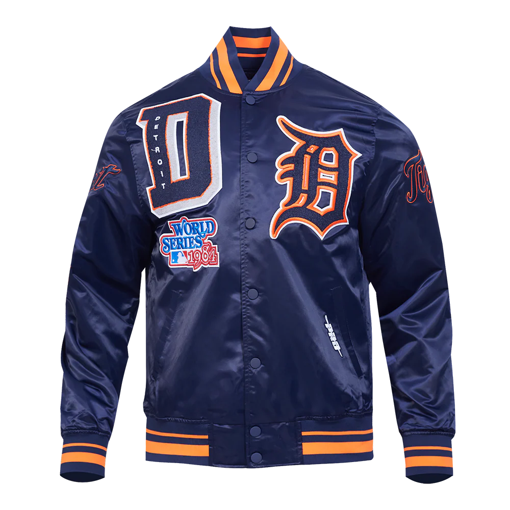 DETROIT TIGERS MASH UP RIB SATIN JACKET LDT633397-MOM