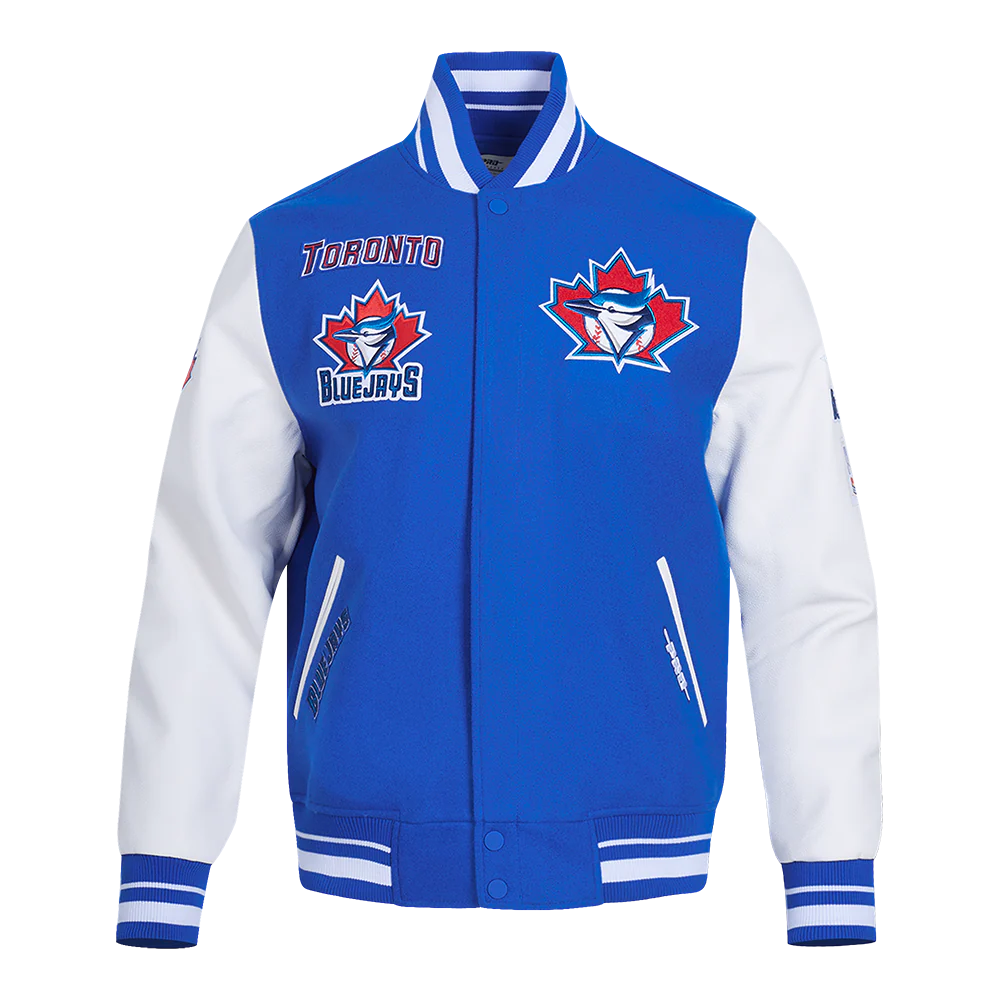MLB TORONTO BLUE JAYS RETRO CLASSIC MEN'S RIB WOOL VARSITY JACKET LTJ6314382-RWH