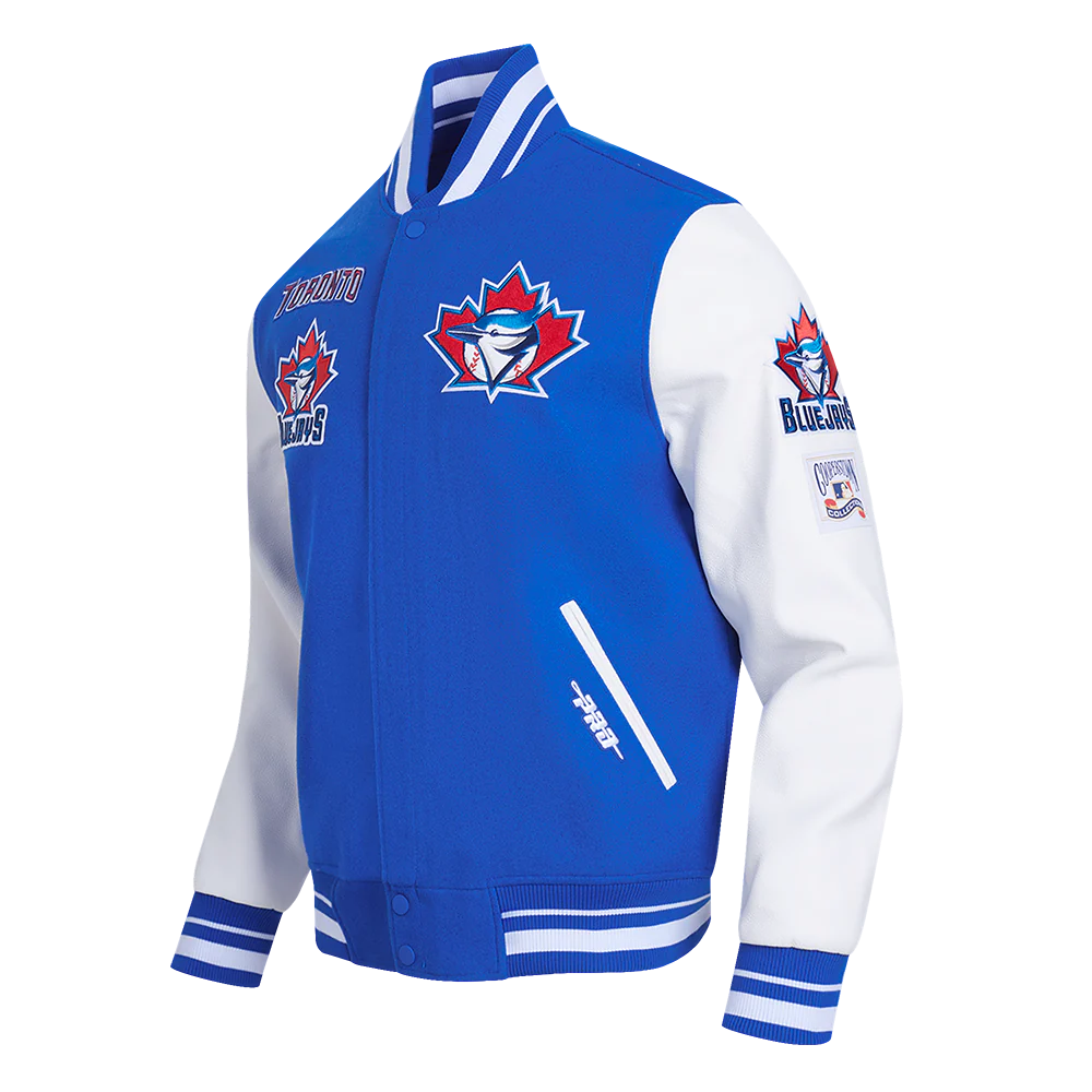 MLB TORONTO BLUE JAYS RETRO CLASSIC MEN'S RIB WOOL VARSITY JACKET LTJ6314382-RWH - Image 2