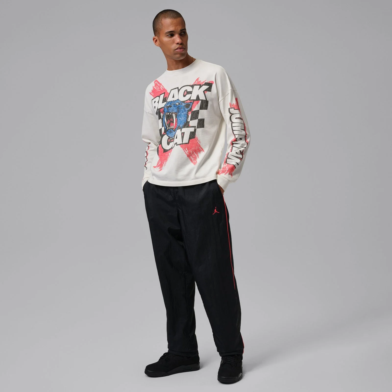 M J BLACK CAT LS TEE IO9586-160 - Image 3