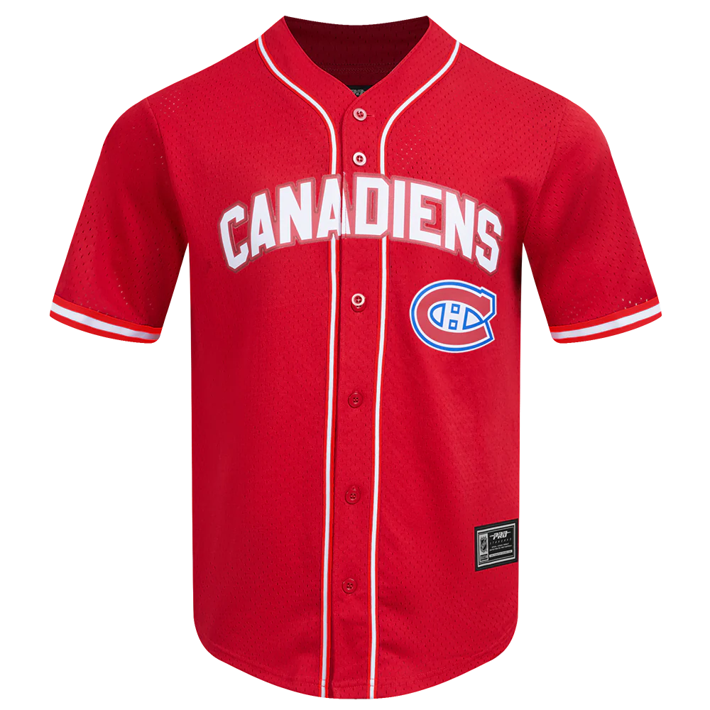 MONTREAL CANADIENS CLASSIC MESH BUTTON DOWN SHIRT HMC166904-RED