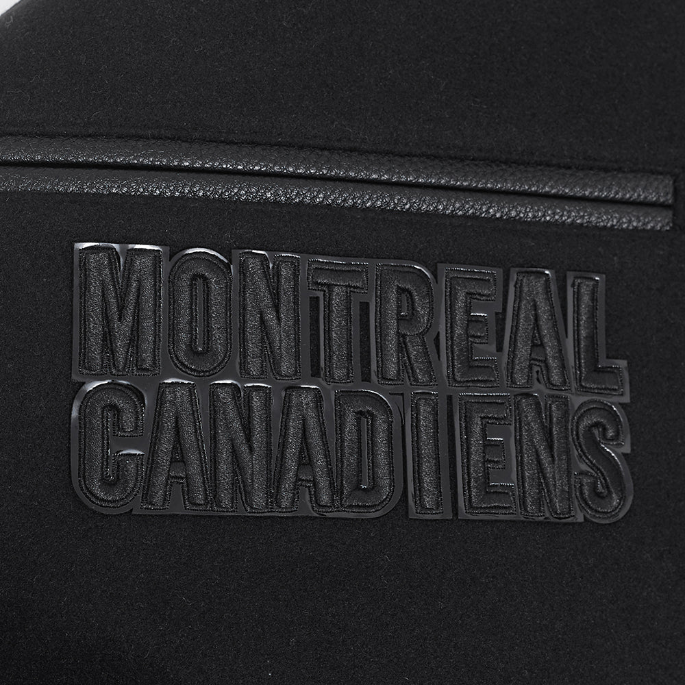 MONTREAL CANADIENS TRIPLE BLACK M WOOL VARSITY JACKET HMC667383-3BK - Image 5