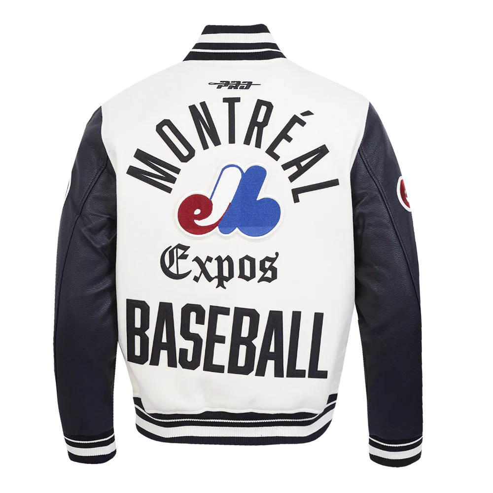 MONTREAL EXPOS MODERN ORIGINALS M RIB WOOL VARSITY JACKET LME6314211-EBK - Image 3