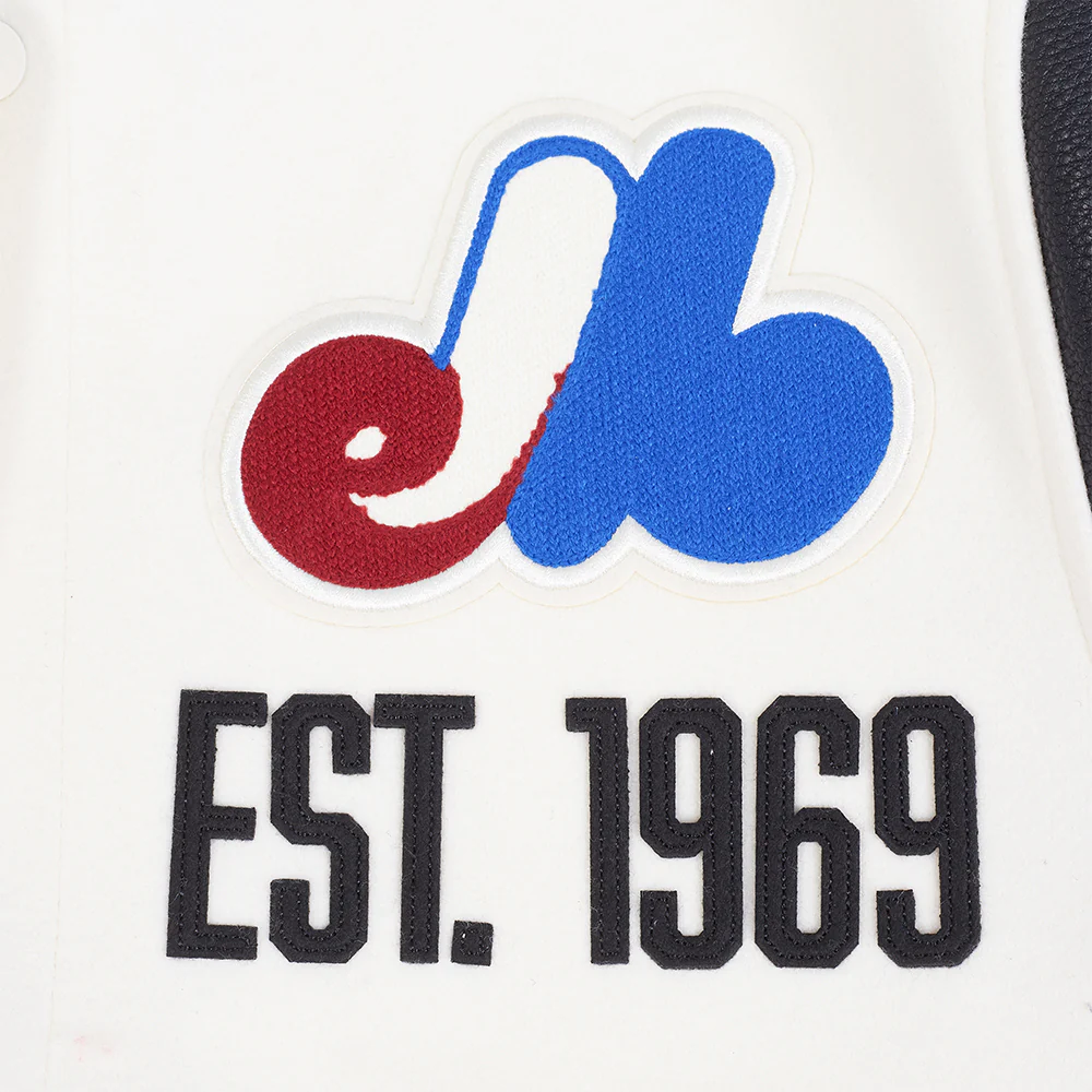 MONTREAL EXPOS MODERN ORIGINALS M RIB WOOL VARSITY JACKET LME6314211-EBK - Image 7