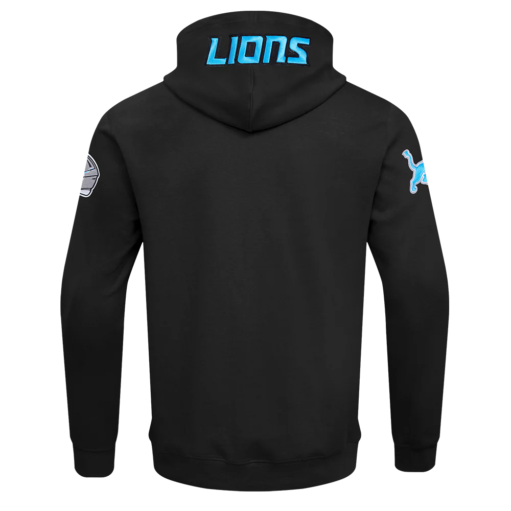 NFL DETROIT LIONS CLASSIC WIND SUIT MEN'S WOVEN FULL ZIP PULLOVER HOODIE FDL5410693-BLK - Image 3