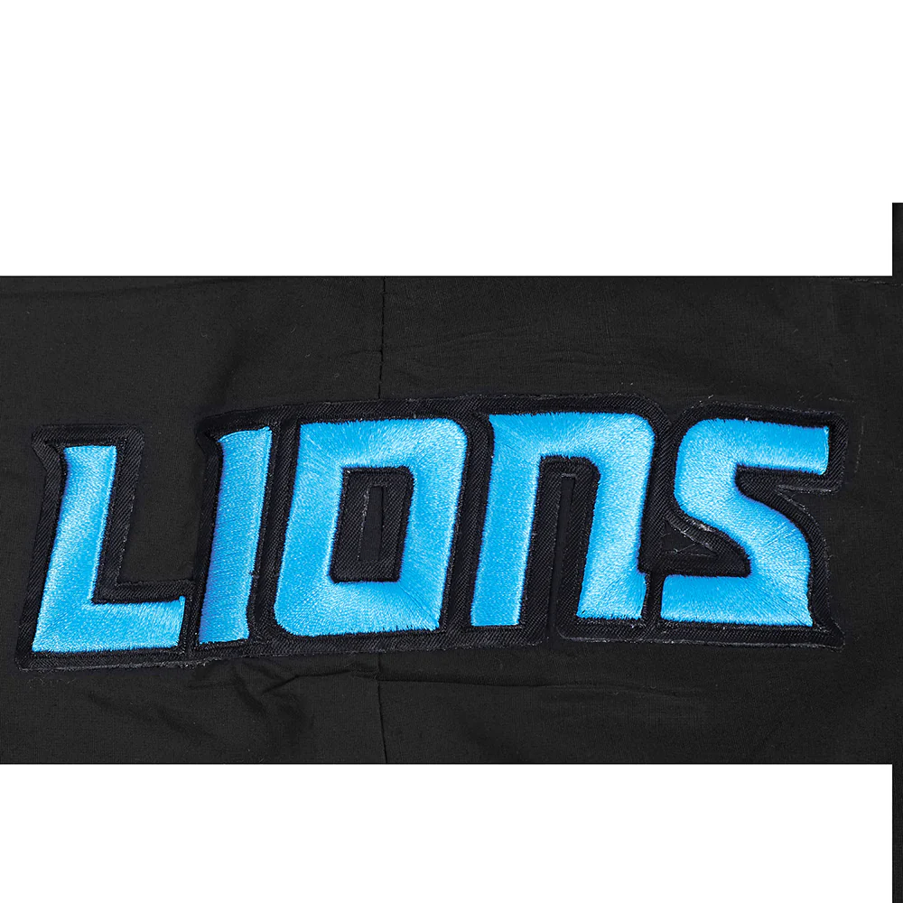 NFL DETROIT LIONS CLASSIC WIND SUIT MEN'S WOVEN FULL ZIP PULLOVER HOODIE FDL5410693-BLK - Image 5