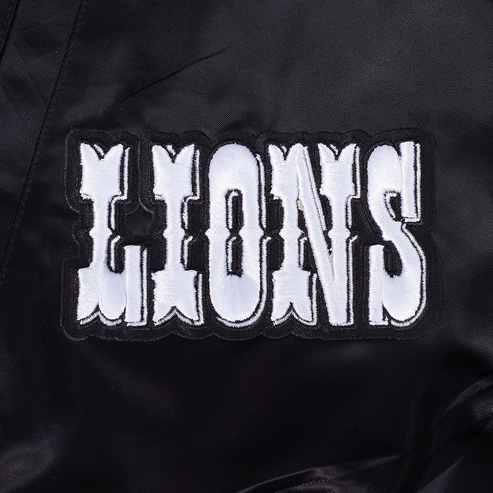 NFL DETROIT LIONS DETROIT LIONS BEST OF M RIB SATIN JACKET FDL6411036-BLK - Image 5