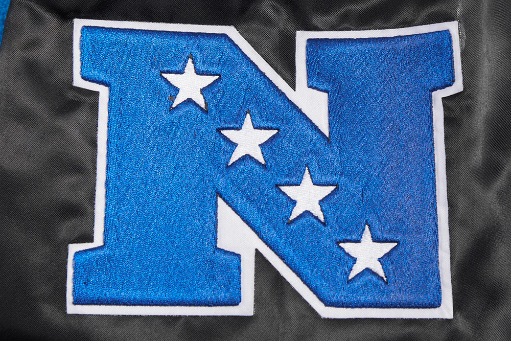 NFL DETROIT LIONS MASHUP MEN'S RIB SATIN JACKET FDL6410476-BLK - Image 8