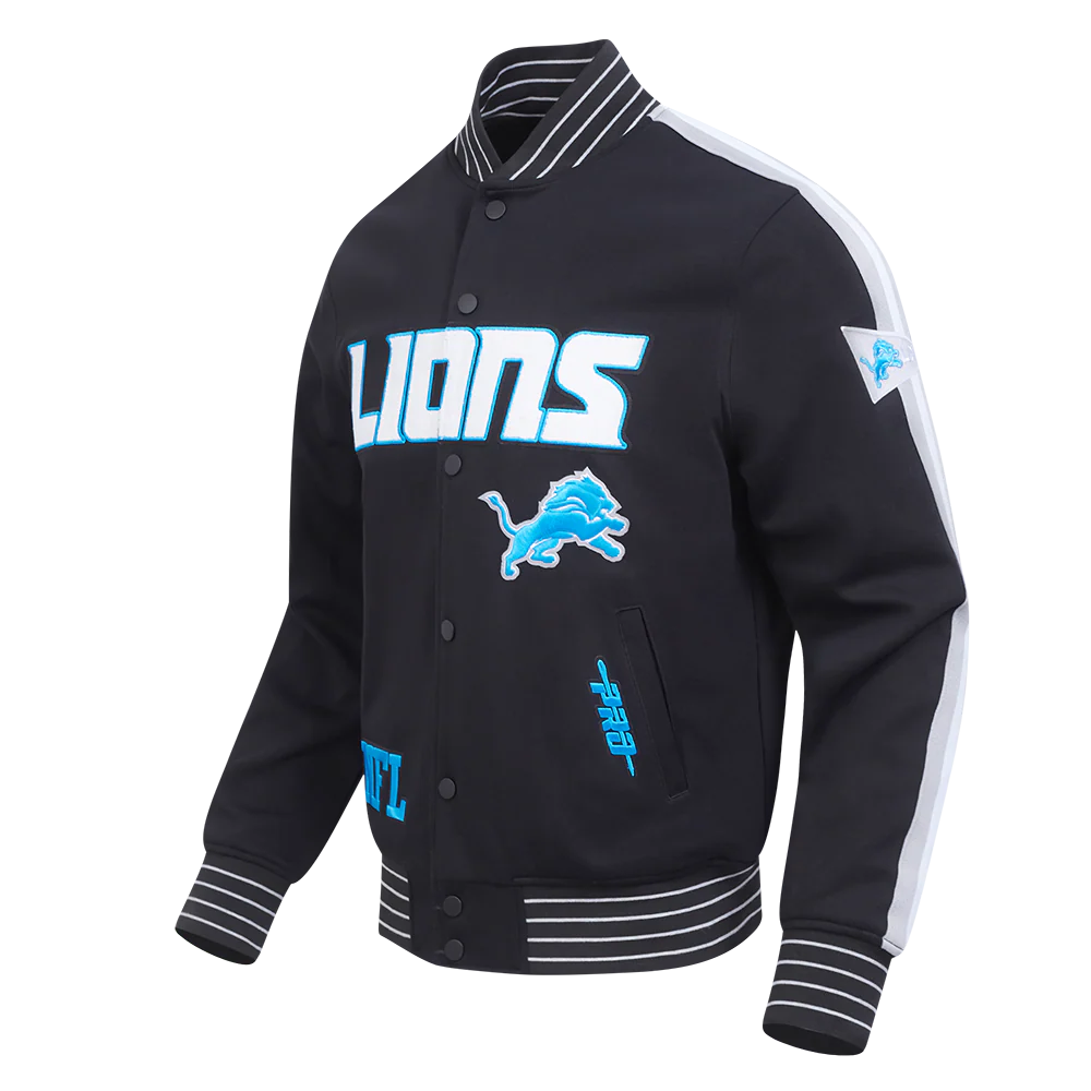 NFL DETROIT LIONS PRO GAME DAY MEN'S DBL KNIT JACKET FDL6411194-BSW - Image 2
