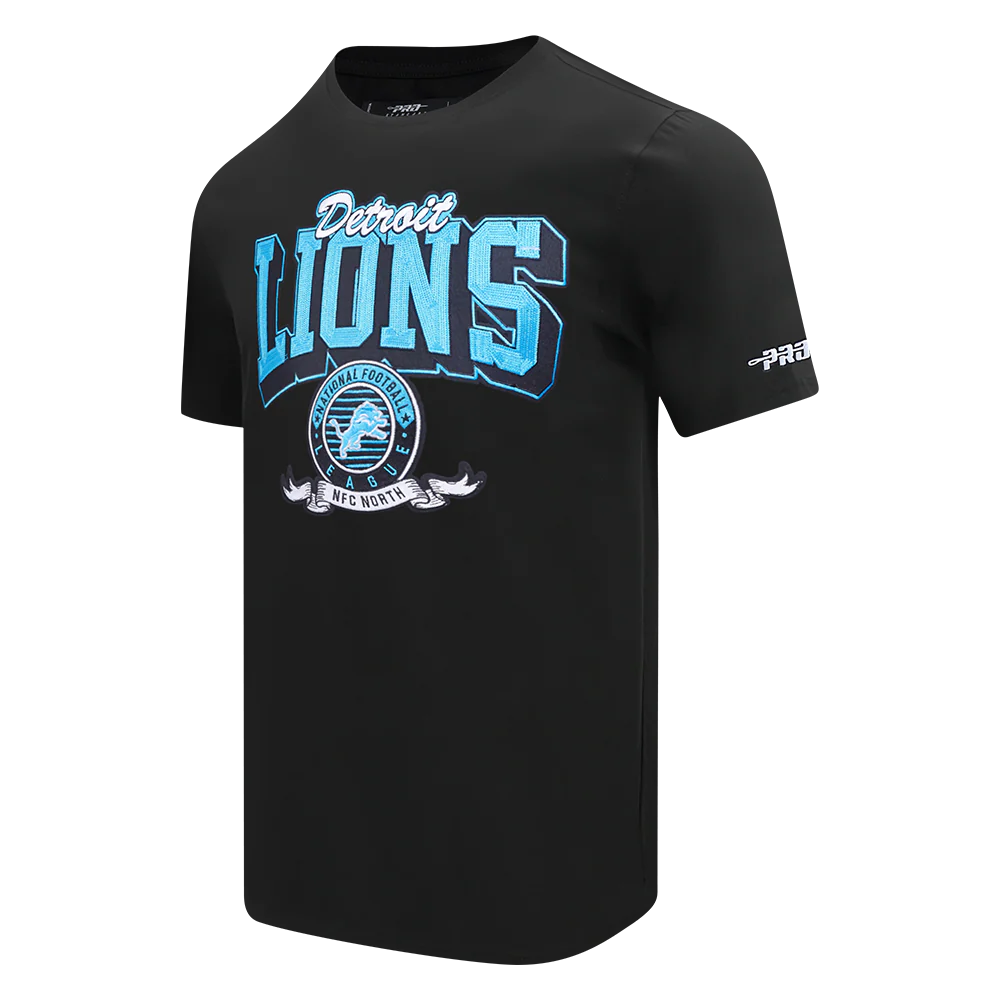 NFL DETROIT LIONS TEAM BADGE MEN'S SJ TEE FDL1411047-BLK - Image 2