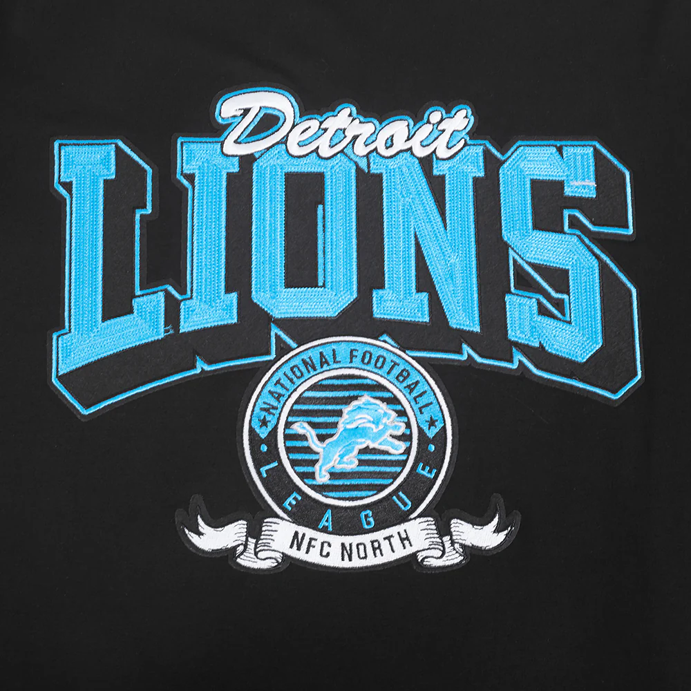 NFL DETROIT LIONS TEAM BADGE MEN'S SJ TEE FDL1411047-BLK - Image 6