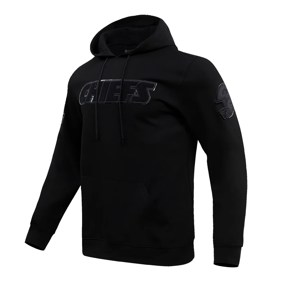 NFL KANSAS CITY CHIEFS TRIPLE BLACK MEN'S PULLOVER HOODIE FKC5410202-3BK - Image 2