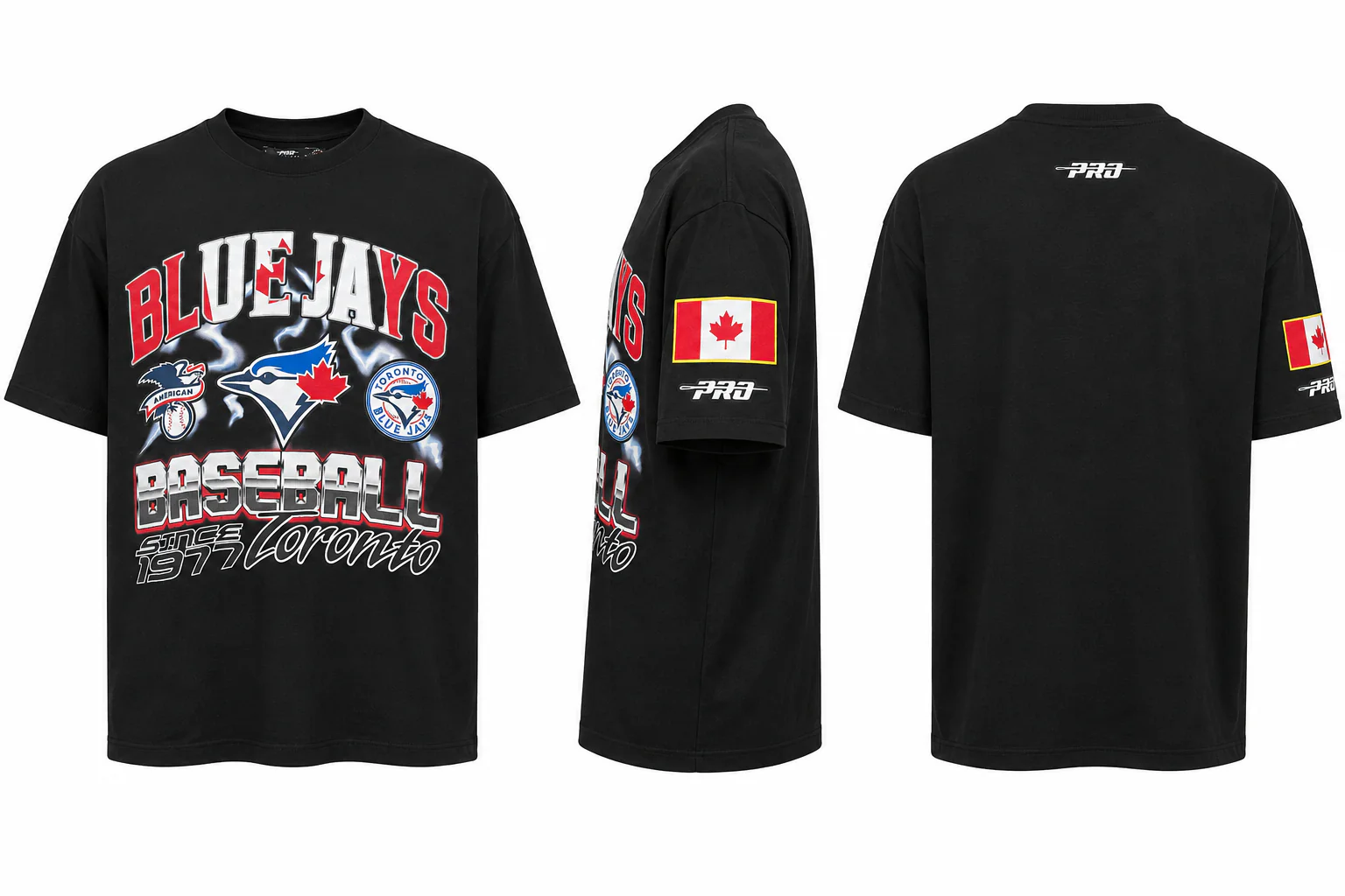 TORONTO BLUE JAYS VICTORY M PRO DROP SHOULDER TEE LTJ1315463-BLK - Image 3