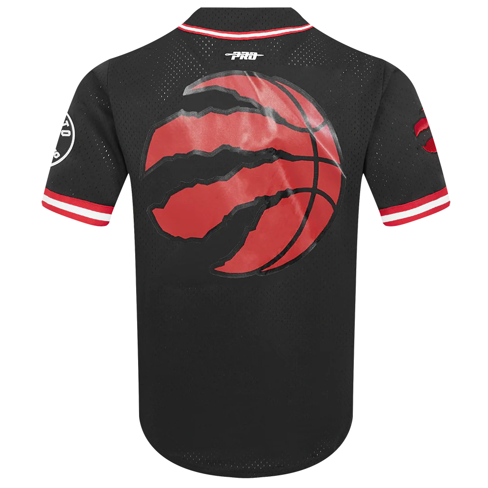 TORONTO RAPTORS CLASSIC MESH BUTTON DOWN SHIRT BTR1514939-BKR - Image 3